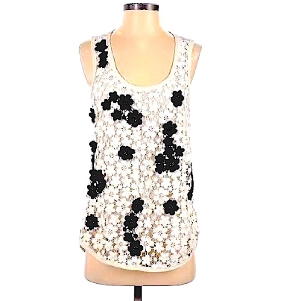 Dolan ( Anthropologie ) Floral Textured Tank Top